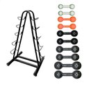 Ver imagem 1 de Torre Suporte + Halteres Emborrachados Pares de 2,4,6,8 e 10kg