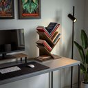 Ver imagem 5 de Livreiro de Mesa Vértice Organizador de Livros Revistas Nicho Nogal