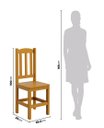 Ver imagem 3 de Cadeira Mal de Madeira Maciça Pinus Reforçada para Mesa de Jantar Dm