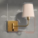 Ver imagem 3 de Arandela Luminária de Parede Clássico Articulável com Cúpula Decoração Iluminação Casa Sala Quarto