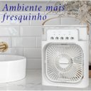 Ver imagem 4 de Mini Ventilador Climatizador Portátil Reservatório Água Gelo - Branco