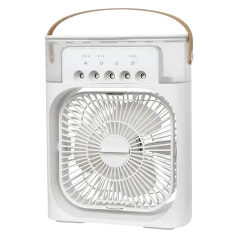 Mini Ventilador Climatizador Portátil Reservatório Água Gelo - Branco