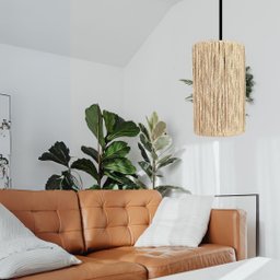 Luminaria Pendente de Teto Desing Rustica Milão Sisal - 3
