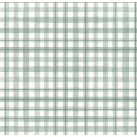Papel de Parede Bobinex Revoada - Xadrez Picnic Verde Menta 4436