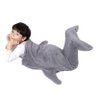 Manta Saco de Dormir Bouton Infantil Microfibra Tubarão Cinza e Branco - 2