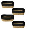 Kit 4 Cesto Fibra Natural 30x23x11 Preto | Paramount - 1