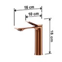 Ver imagem 6 de Torneira Banheiro Misturador 100% Metal Premium Berlim Rose Gold