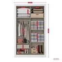 Ver imagem 5 de Guarda-Roupa Solteiro 2 Portas de Correr Dupla Face Reversível com Espelho 120x55x200cm City Branco