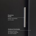 Ver mais imagens de Guarda-Roupa Solteiro com Espelho 2 Portas de Correr e 1 Gaveta 200 x 120cm City Yescasa Branco