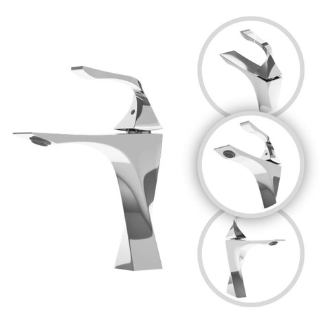 Torneira Banheiro Cromada Luxo Paris Monocomando 100% Metal Premium