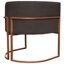 Ver imagem 4 de Poltrona Decorativa Recepção Luna Suede Cores Base de Ferro Bronze - Marrom, Suede