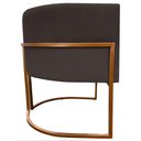 Ver mais imagens de Poltrona Decorativa Recepção Luna Suede Cores Base de Ferro Bronze - Marrom, Suede