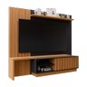 Estante Home Theater para TV até 65 Polegadas com Porta Correr 220 cm Guarujá Permobili Nature/Chumb - 2