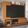 Estante Home Theater para TV até 65 Polegadas com Porta Correr 220 cm Guarujá Permobili Nature/Chumb - 1