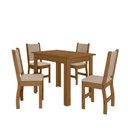 Ver imagem 2 de Conjunto Mesa de Jantar Bellagio com 4 Cadeiras Estofadas Clara Poliman Móveis