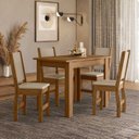 Ver imagem 1 de Conjunto Mesa de Jantar Bellagio com 4 Cadeiras Estofadas Clara Poliman Móveis