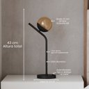 Ver imagem 3 de Abajur Luminaria de Mesa Moderno Michelle Inclinado Globo 10cm Decoração Casa Sala Quarto Escritório