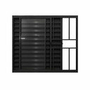 Ver imagem 2 de Janela Veneziana 3 Folhas com Grade Alumínio Preto 120x120 Linha Esmeralda