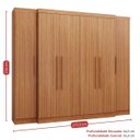 Ver imagem 4 de Guarda-Roupa Casal 6 Portas 6 Gavetas Imperial Marrom/Freijó