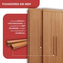 Ver imagem 5 de Guarda-Roupa Casal 6 Portas 6 Gavetas Imperial Marrom/Freijó