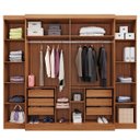 Ver imagem 7 de Guarda-Roupa Casal 6 Portas 6 Gavetas Imperial Marrom/Freijó