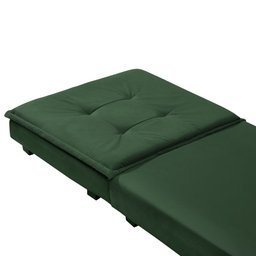 Puff que Vira Cama Solteiro com Rodinha com Bau Decoração para Sala Quarto Apartamento Estofado:verd - 5