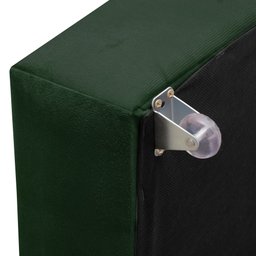 Puff que Vira Cama Solteiro com Rodinha com Bau Decoração para Sala Quarto Apartamento Estofado:verd - 6