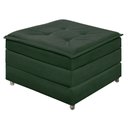 Ver imagem 1 de Puff Verde que Vira Cama Solteiro Espuma D23 com Rodízios e Bau para Sala Quarto Apartamento