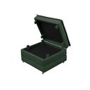 Ver imagem 2 de Puff Verde que Vira Cama Solteiro Espuma D23 com Rodízios e Bau para Sala Quarto Apartamento