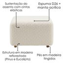 Ver imagem 5 de Puff Modular Block 74x74 cm Pes Madeira Boucle Tce 1010 Moll