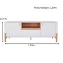 Ver imagem 5 de Rack para Tv 70" Gliss Lukaliam Móveis 1,83m com 1 Gaveta e 2 Portas