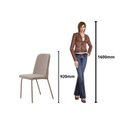Ver imagem 5 de Conjunto para Sala de Jantar com 4 Cadeiras Dora Bege/Champagne/Escuro/Off White