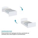 Ver imagem 4 de Cama Infantil com Cabeceira Casinha e Banco Lola 100% MDF Espresso Móveis Branco/Brilho