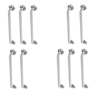 Alça de Apoio Inox Barra 40cm Kit 10 Unidades Cadeirante Idoso Deficiente Banheiro Acessibilidade Se