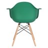 KIT - Mesa Eames com tampo de vidro 120 cm + 4 cadeiras Eiffel DAW Verde escuro - 7