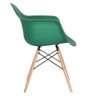 KIT - Mesa Eames com tampo de vidro 120 cm + 4 cadeiras Eiffel DAW Verde escuro - 6