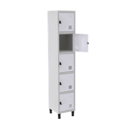 Roupeiro De Aço Guarda-volume Locker 5 Portas Montável Branco - 1