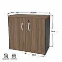 Ver mais imagens de Conjunto Balcão Atendimento Armário Baixo Recepção Netmobil - Nogal/preto