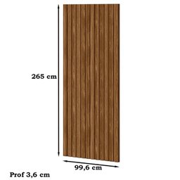Kit 2 Painel Ripado Placa Projetta 265x100 Cm Cinamomo Mell Mbl - 2