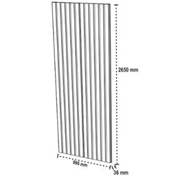 Kit 2 Painel Ripado Placa Projetta 265x100 Cm Cinamomo Mell Mbl - 4