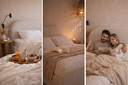 Ver imagem 4 de Cama Casal Valentina 1.40m Estofada Estilo Escandinavo Moderna e Elegante Off White