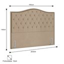 Ver imagem 4 de Cabeceira Casal King 195cm Siena P02 Veludo Bege - Mpozenato