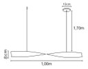 Ver imagem 2 de Lustre Pendente Cristal Vougue Linear Dourado Led Luz Quente