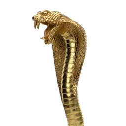 Escultura Decorativa Serpente em Poliresina 41x16x16 cm - D'Rossi - 4