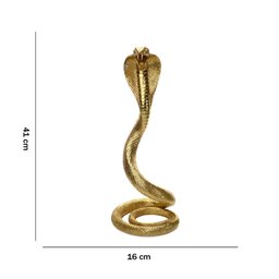Escultura Decorativa Serpente em Poliresina 41x16x16 cm - D'Rossi - 5