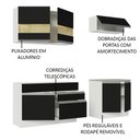 Ver imagem 5 de Armário de Cozinha Compacta 200cm Branco/Preto Glamy Madesa 07