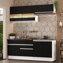 Ver imagem 1 de Armário de Cozinha Compacta 200cm Branco/Preto Glamy Madesa 07