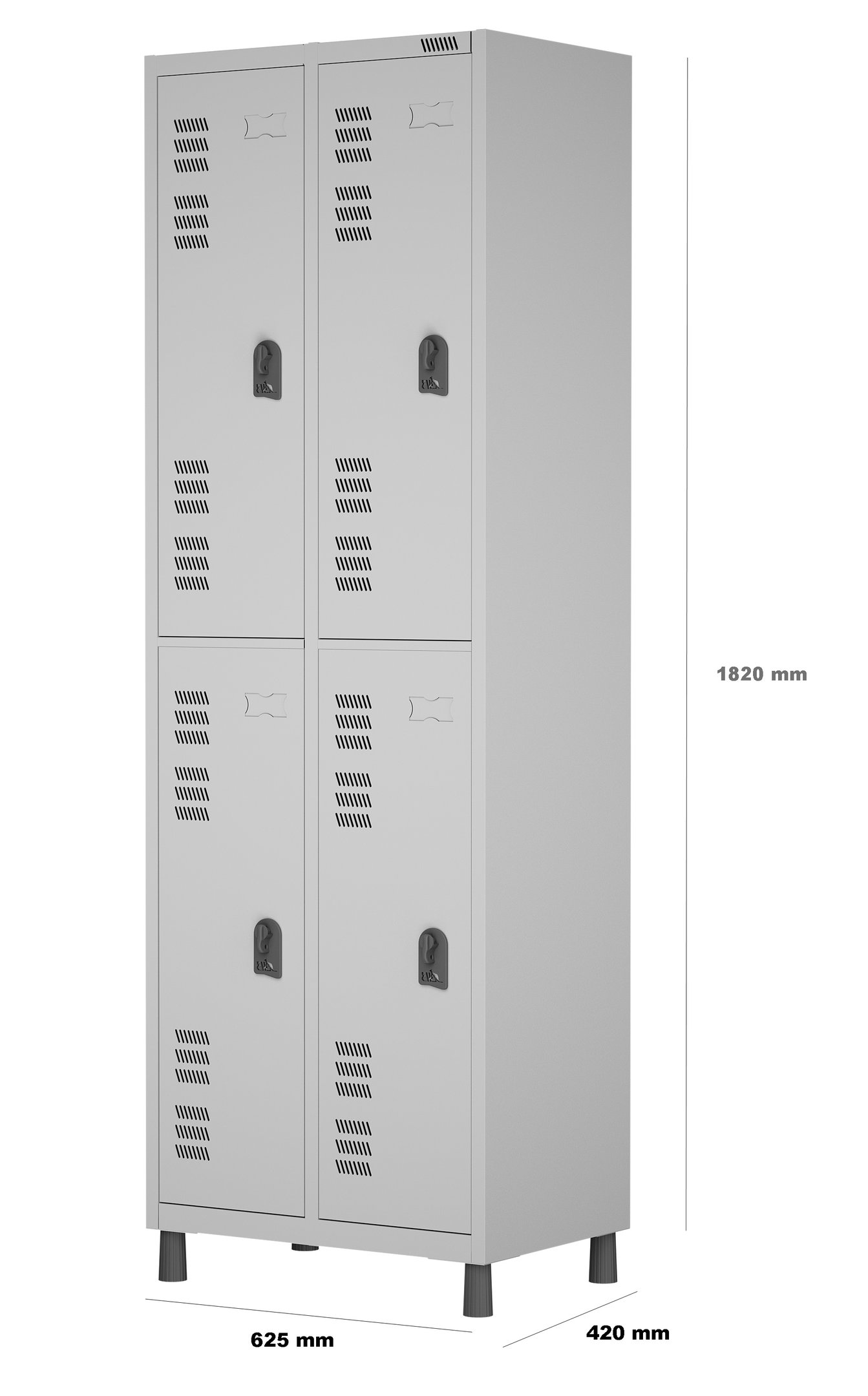 Armário Roupeiro Aço 8 Portas Grande Vestiário Academia Locker - 2