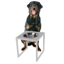 Ver imagem 2 de Comedouro Elevado Individual Cão Porte G Branco