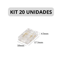 Ver imagem 1 de Kit 20 Emenda Reta Fita Led 10mm 12v 24v 110v 220v